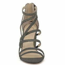 Outlet ⭐ Jessica Simpson Stassey Embossed Strappy Block Heel 👗 Dress 🩴 Sandals Black/white 🛒 -Jessica Simpson shop unnamed file 1001