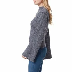 Outlet 🌟 Jessica Simpson Tacoma Mock Neck Cut Out Long Bell Sleeve Spacedye Sweater Mocha Mousse 🤩 -Jessica Simpson shop unnamed file 1018