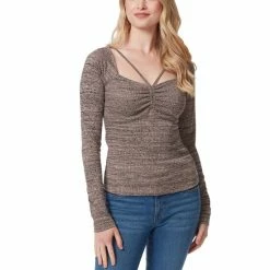 New 🔥 Jessica Simpson Inara Sweetheart Neck Space Dye Pull-On Top Stargazer 🌟