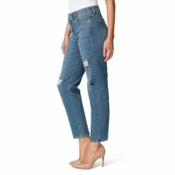 Best reviews of ⌛ Jessica Simpson Spotlight Destructed Detail High Rise Straight 👖 Jeans On The Run 🤩