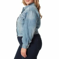Discount 🔔 Jessica Simpson Plus Size Austin Embellished Long Sleeve Denim Jacket Into The Blues ⭐ -Jessica Simpson shop unnamed file 1105