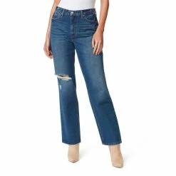 Budget ⭐ Jessica Simpson Sweet Slouchy Straight Leg High Rise 👖 Jeans Midnight Ramble 🤩