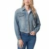 Flash Sale 💯 Jessica Simpson Austin Rhinestone Button Front Denim Jacket Into The Blues 👏