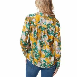 Best Pirce ❤️ Jessica Simpson Bodie Long Sleeve Collared Floral Button Front Top Bloom Field- Golden Rod 🔔 -Jessica Simpson shop unnamed file 1149