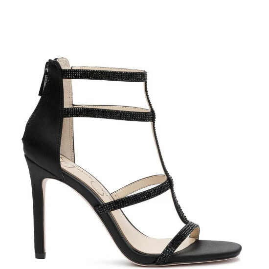 Cheap ๐ Jessica Simpson Oliana Rhinestone Satin Stiletto Caged ๐ Dress ๐ฉด Sandals Black โจ 4 Cheap ๐ Jessica Simpson Oliana Rhinestone Satin Stiletto Caged ๐ Dress ๐ฉด Sandals Black โจ - Image 2