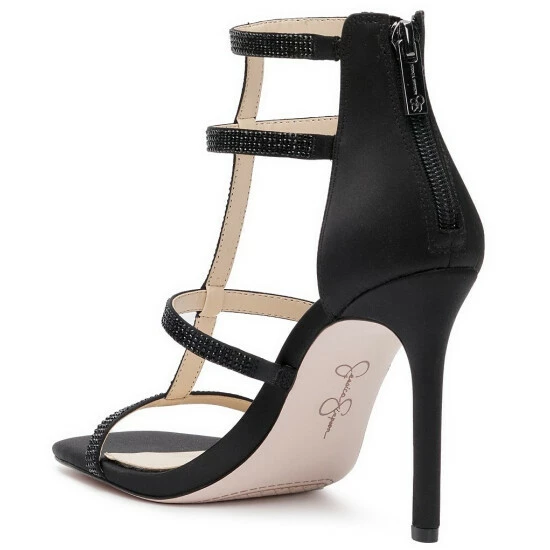 Cheap ๐ Jessica Simpson Oliana Rhinestone Satin Stiletto Caged ๐ Dress ๐ฉด Sandals Black โจ 6 Cheap ๐ Jessica Simpson Oliana Rhinestone Satin Stiletto Caged ๐ Dress ๐ฉด Sandals Black โจ - Image 4