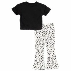 New 🔔 Jessica Simpson Little 👧 Girls 4-6X Flare Legging Set Stone 🧨 -Jessica Simpson shop unnamed file 1265