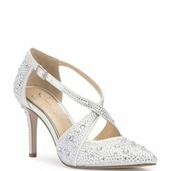 Discount 👏 Jessica Simpson Bridal Collection Accile Rhinestone Pumps White 😉