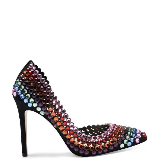 Budget ❤️ Jessica Simpson Preppi Rainbow Rhinestone Embellished D'Orsay Pumps 😉 4 Budget ❤️ Jessica Simpson Preppi Rainbow Rhinestone Embellished D'Orsay Pumps 😉 - Image 2