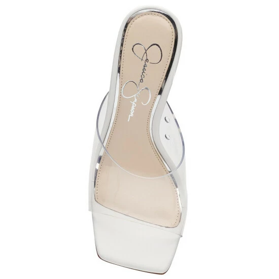 Best deal 👍 Jessica Simpson Sanaa Clear Square Toe Flared Heel 👗 Dress 🩴 Sandals Clear/white 😍 8 Best deal 👍 Jessica Simpson Sanaa Clear Square Toe Flared Heel 👗 Dress 🩴 Sandals Clear/white 😍 - Image 6