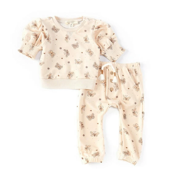 Buy โจ Jessica Simpson Baby ๐ง Girls Newborn-24 Months Puff-Sleeve Printed Top & Matching Pant Set Pink ๐ฅ 3 Buy โจ Jessica Simpson Baby ๐ง Girls Newborn-24 Months Puff-Sleeve Printed Top & Matching Pant Set Pink ๐ฅ