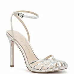 Flash Sale 👏 Jessica Simpson Bridal Collection Jileta Rhinestone 👗 Dress 🩴 Sandals White 🎉