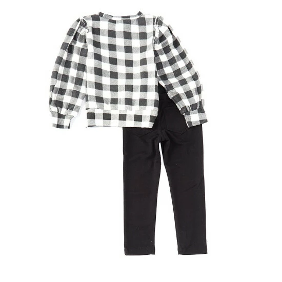 Promo โญ Jessica Simpson Little ๐ง Girls 4-6X Long Sleeve Gingham Hacci Top & Acid Wash Jegging 2-Piece Set ๐ 4 Promo โญ Jessica Simpson Little ๐ง Girls 4-6X Long Sleeve Gingham Hacci Top & Acid Wash Jegging 2-Piece Set ๐ - Image 2