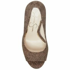 Cheap 👍 Jessica Simpson Felliey Cheetah Peep Toe Flared Heel Pumps Natural 🤩 -Jessica Simpson shop unnamed file 1347
