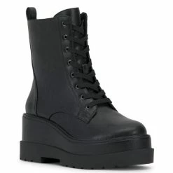 Cheap 💯 Jessica Simpson Imelda Platform Combat Booties Black ❤️