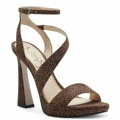 Wholesale 🤩 Jessica Simpson Friso Cheetah Print Flared Heel Platform 🩴 Sandals Natural 🤩
