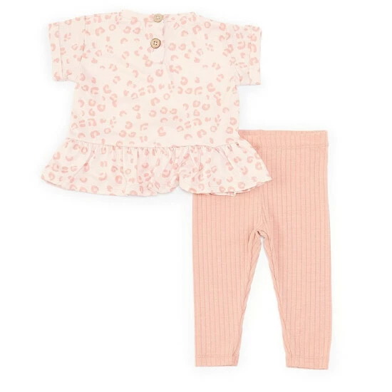 Wholesale 😉 Jessica Simpson Baby 👧 Girls Newborn-24 Months Dolman-Sleeve Leopard-Printed Drop-Waist Tee & Solid Leggings Set ✔️ 4 Wholesale 😉 Jessica Simpson Baby 👧 Girls Newborn-24 Months Dolman-Sleeve Leopard-Printed Drop-Waist Tee & Solid Leggings Set ✔️ - Image 2