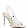 Best reviews of 😍 Jessica Simpson Bridal Collection Jaisey Clear Slingback Peep Toe Pumps ⭐