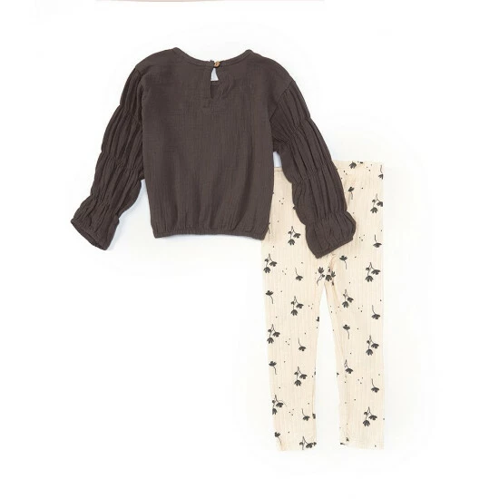 New ๐ Jessica Simpson Little ๐ง Girls 2T-4T Gathered Long Sleeve Set Magnet ๐ 4 New ๐ Jessica Simpson Little ๐ง Girls 2T-4T Gathered Long Sleeve Set Magnet ๐ - Image 2