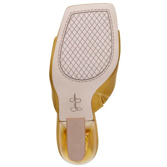 New ✔️ Jessica Simpson Sanaa Satin Square Toe Flared Heel 👗 Dress 🩴 Sandals Satin Brass 😀 9 New ✔️ Jessica Simpson Sanaa Satin Square Toe Flared Heel 👗 Dress 🩴 Sandals Satin Brass 😀 - Image 7