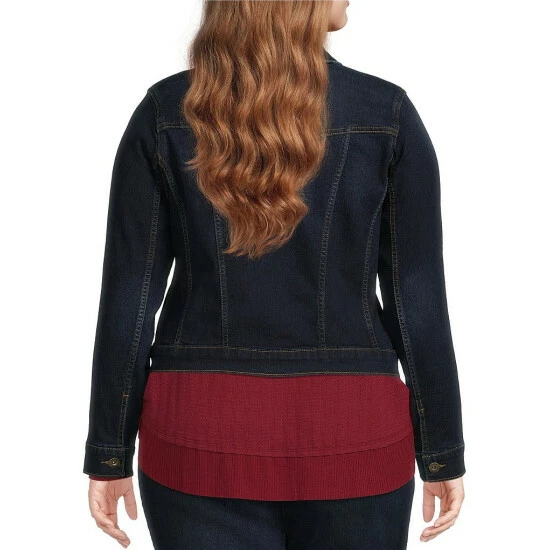 Brand new ๐ฅ Jessica Simpson Plus Size Classic Pixie Long Sleeve Point Collar Denim Jacket Sevy ๐ฏ 4 Brand new ๐ฅ Jessica Simpson Plus Size Classic Pixie Long Sleeve Point Collar Denim Jacket Sevy ๐ฏ - Image 2