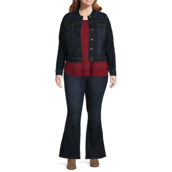 Brand new ๐ฅ Jessica Simpson Plus Size Classic Pixie Long Sleeve Point Collar Denim Jacket Sevy ๐ฏ 5 Brand new ๐ฅ Jessica Simpson Plus Size Classic Pixie Long Sleeve Point Collar Denim Jacket Sevy ๐ฏ - Image 3