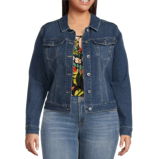 Brand new ๐ฅ Jessica Simpson Plus Size Classic Pixie Long Sleeve Point Collar Denim Jacket Sevy ๐ฏ 6 Brand new ๐ฅ Jessica Simpson Plus Size Classic Pixie Long Sleeve Point Collar Denim Jacket Sevy ๐ฏ - Image 4
