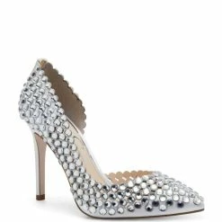 Brand new 💯 Jessica Simpson Bridal Collection Preppi Rhinestone D'Orsay Stiletto Pumps White 😀