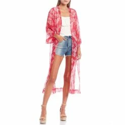 Hot Sale ✨ Jessica Simpson Blakely Floral Print Sheer Kimono ☀️ Summer Bloom Cabaret 🛒 -Jessica Simpson shop unnamed file 1434