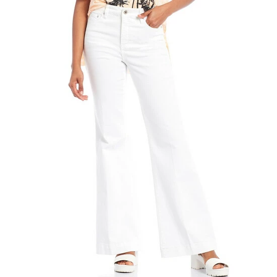 Promo 👍 Jessica Simpson True Love High Rise Wide Leg Trouser Pants White 😉 3 Promo 👍 Jessica Simpson True Love High Rise Wide Leg Trouser Pants White 😉