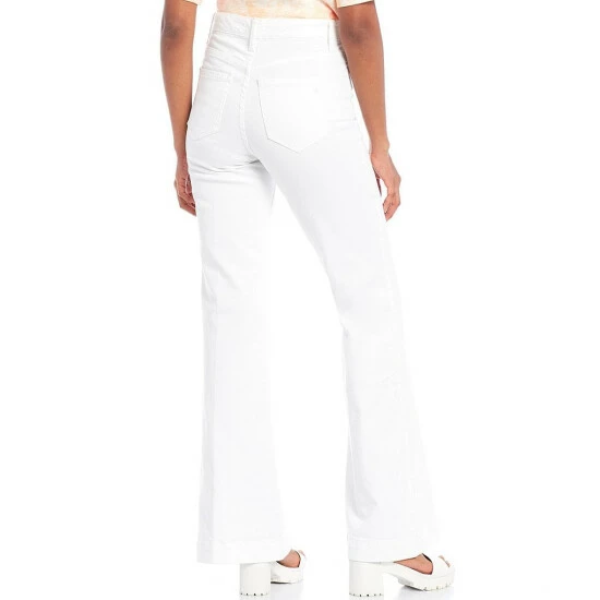 Promo 👍 Jessica Simpson True Love High Rise Wide Leg Trouser Pants White 😉 4 Promo 👍 Jessica Simpson True Love High Rise Wide Leg Trouser Pants White 😉 - Image 2