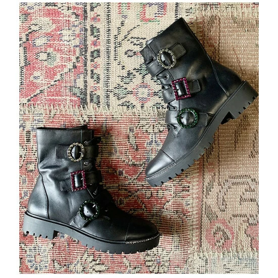Flash Sale ๐ Jessica Simpson Kirlah Rhinestone Buckle Detail Leather Chunky Lug Sole Combat ๐ฅพ Boots Black ๐ 10 Flash Sale ๐ Jessica Simpson Kirlah Rhinestone Buckle Detail Leather Chunky Lug Sole Combat ๐ฅพ Boots Black ๐ - Image 8