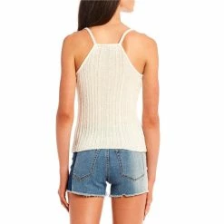 Best deal ⭐ Jessica Simpson Edith V-Neck Sweater Knit Tank Top Blue Grass 🎉 -Jessica Simpson shop unnamed file 1458