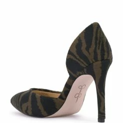 Flash Sale 🔔 Jessica Simpson Prizma Zebra Print Pointed Toe D'Orsay Pumps Uniform Green 😀 -Jessica Simpson shop unnamed file 1476