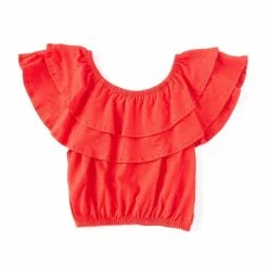 Budget 🌟 Jessica Simpson Big 👧 Girls 7-16 Sleeveless Ruffle Crop Top Pink ✨ -Jessica Simpson shop unnamed file 1493