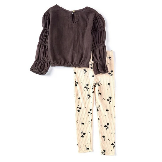 Top 10 ๐ Jessica Simpson Little ๐ง Girls 2T-4T Gathered Long Sleeve Set Grey โ 4 Top 10 ๐ Jessica Simpson Little ๐ง Girls 2T-4T Gathered Long Sleeve Set Grey โ - Image 2