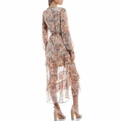 Wholesale ❤️ Jessica Simpson Harmony Long Sleeve Floral Smocked Ruffle Maxi 👗 Dress Wild Paisley 😀 -Jessica Simpson shop unnamed file 1523