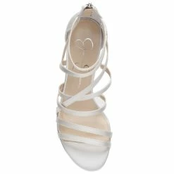 Best deal 😀 Jessica Simpson Bridal Collection Stassey Satin Strappy 👗 Dress 🩴 Sandals White 🛒 -Jessica Simpson shop unnamed file 1529