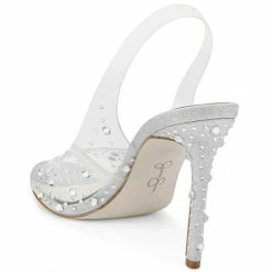 Cheap 😉 Jessica Simpson Jaisey Clear Rhinestone Embellished Slingback 👗 Dress 🩴 Sandals Clear/silver 🔥 -Jessica Simpson shop unnamed file 1545