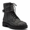 Deals ⭐ Jessica Simpson Karia Plaid Print Rhinestone Trim Combat 🥾 Boots Black/white Plaid ⭐ -Jessica Simpson shop unnamed file 1554