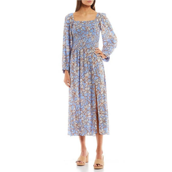 New ๐งจ Jessica Simpson Spenser Floral Blouson Long Sleeve Smocked Slit Hem Maxi ๐ Dress Amazon Floral ๐งจ 3 New ๐งจ Jessica Simpson Spenser Floral Blouson Long Sleeve Smocked Slit Hem Maxi ๐ Dress Amazon Floral ๐งจ