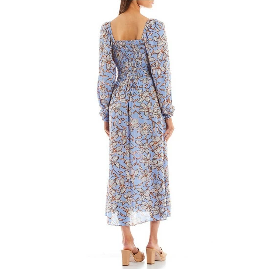 New ๐งจ Jessica Simpson Spenser Floral Blouson Long Sleeve Smocked Slit Hem Maxi ๐ Dress Amazon Floral ๐งจ 4 New ๐งจ Jessica Simpson Spenser Floral Blouson Long Sleeve Smocked Slit Hem Maxi ๐ Dress Amazon Floral ๐งจ - Image 2