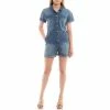 Best Sale 🔔 Jessica Simpson Christin Button Front Rolled Cuff Collared Denim Romper Casper Wash ❤️ -Jessica Simpson shop unnamed file 1583