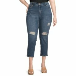 Deals 😍 Jessica Simpson Plus Size Spotlight Straight Leg High Rise Distressed Detail Crop 👖 Jeans On The Run 🔔 -Jessica Simpson shop unnamed file 1621