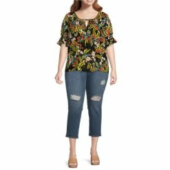 Deals 😍 Jessica Simpson Plus Size Spotlight Straight Leg High Rise Distressed Detail Crop 👖 Jeans On The Run 🔔 -Jessica Simpson shop unnamed file 1623