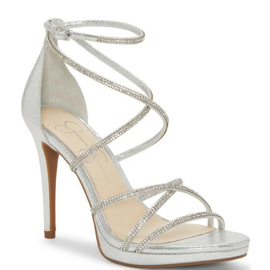 Outlet ๐ Jessica Simpson Jaeya Rhinestone Ankle Strap Strappy ๐ Dress ๐ฉด Sandals Platinum ๐ฏ 3 Outlet ๐ Jessica Simpson Jaeya Rhinestone Ankle Strap Strappy ๐ Dress ๐ฉด Sandals Platinum ๐ฏ
