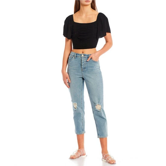 Flash Sale ✔️ Jessica Simpson High Rise Throwback Distressed Knee Cropped Straight 👖 Jeans Feel The Love 💯 5 Flash Sale ✔️ Jessica Simpson High Rise Throwback Distressed Knee Cropped Straight 👖 Jeans Feel The Love 💯 - Image 3