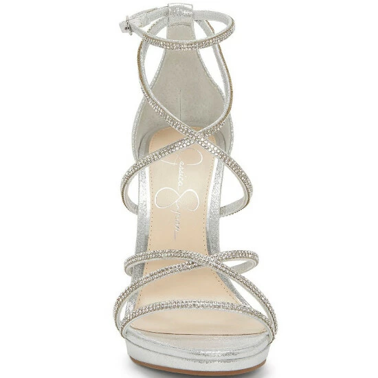 Outlet ๐ Jessica Simpson Jaeya Rhinestone Ankle Strap Strappy ๐ Dress ๐ฉด Sandals Platinum ๐ฏ 6 Outlet ๐ Jessica Simpson Jaeya Rhinestone Ankle Strap Strappy ๐ Dress ๐ฉด Sandals Platinum ๐ฏ - Image 4
