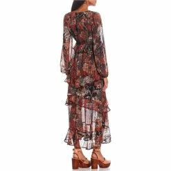 Buy ✨ Jessica Simpson Bianca Long Sleeve Waist Cutout Floral Print Maxi 👗 Dress Autumn Memories 🛒 -Jessica Simpson shop unnamed file 1705