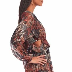 Buy ✨ Jessica Simpson Bianca Long Sleeve Waist Cutout Floral Print Maxi 👗 Dress Autumn Memories 🛒 -Jessica Simpson shop unnamed file 1706
